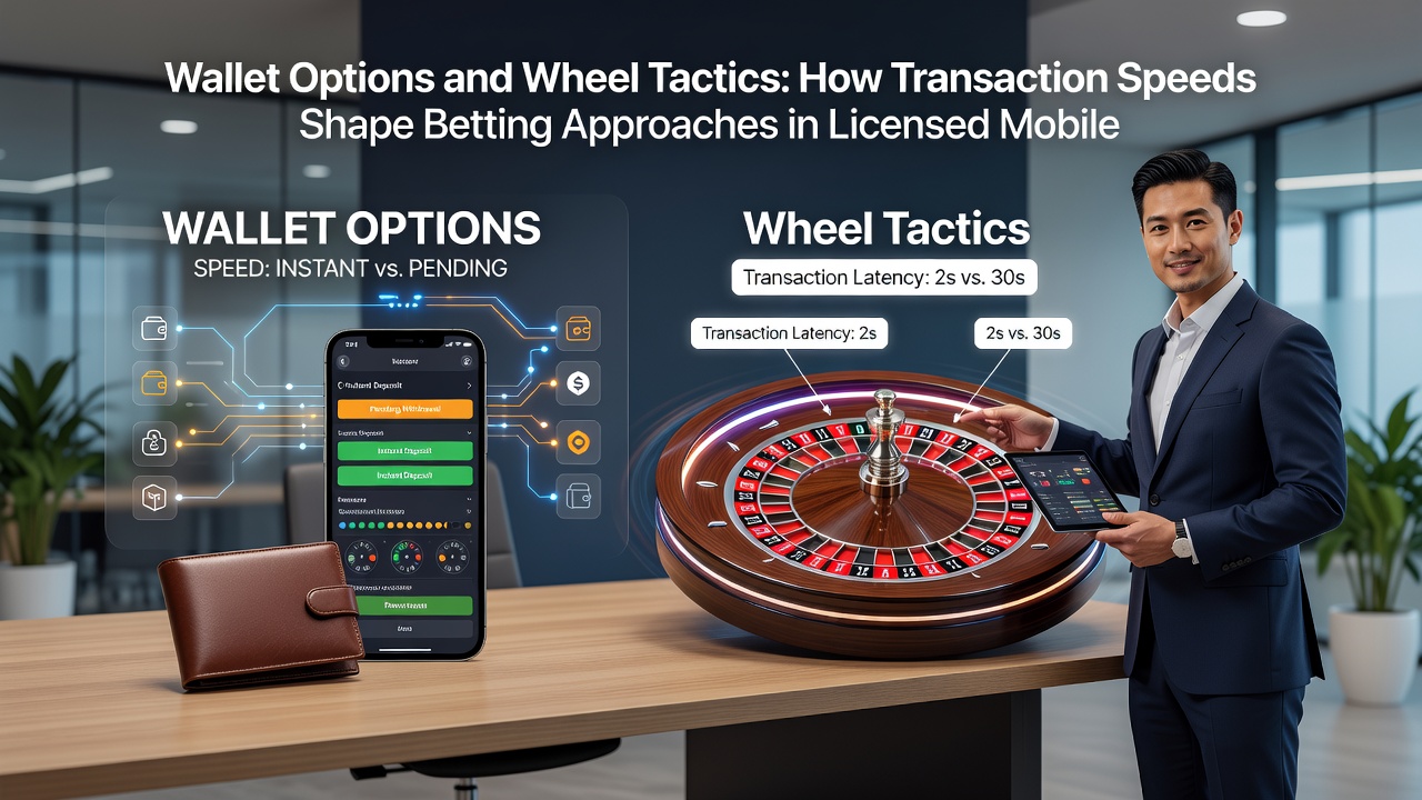 Close-up view of roulette wheel on mobile device with transaction confirmation notification overlay